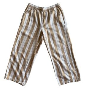 Old Navy Tan and White Striped Pants